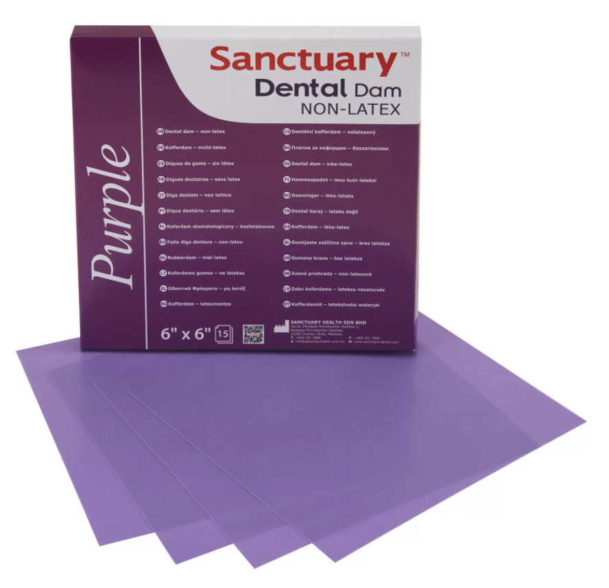 Кофердам-хустинки Дентал Дам БЕЗ ЛАТЕКСУ, 15 шт (Non Latex Dental Dam)