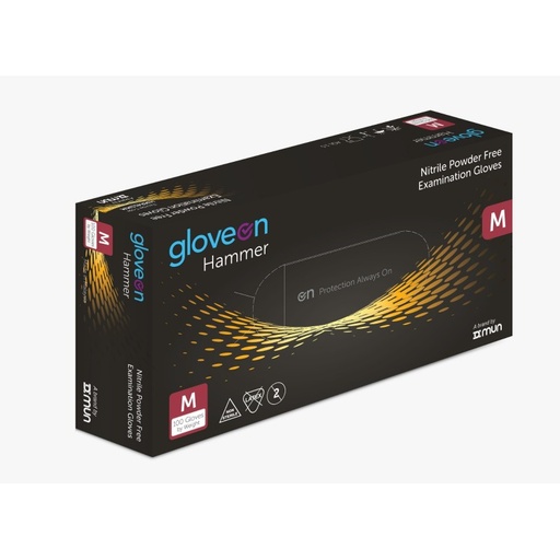 Рукавиці нітрилові чорні GloveOn Hammer, 100 шт (MUN Global)