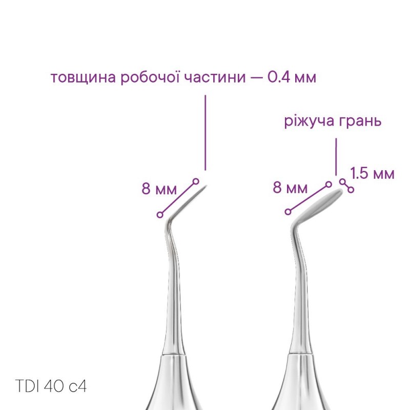 Гладилка TDI-40 c4 з ріжучої гранню TYPE 4
