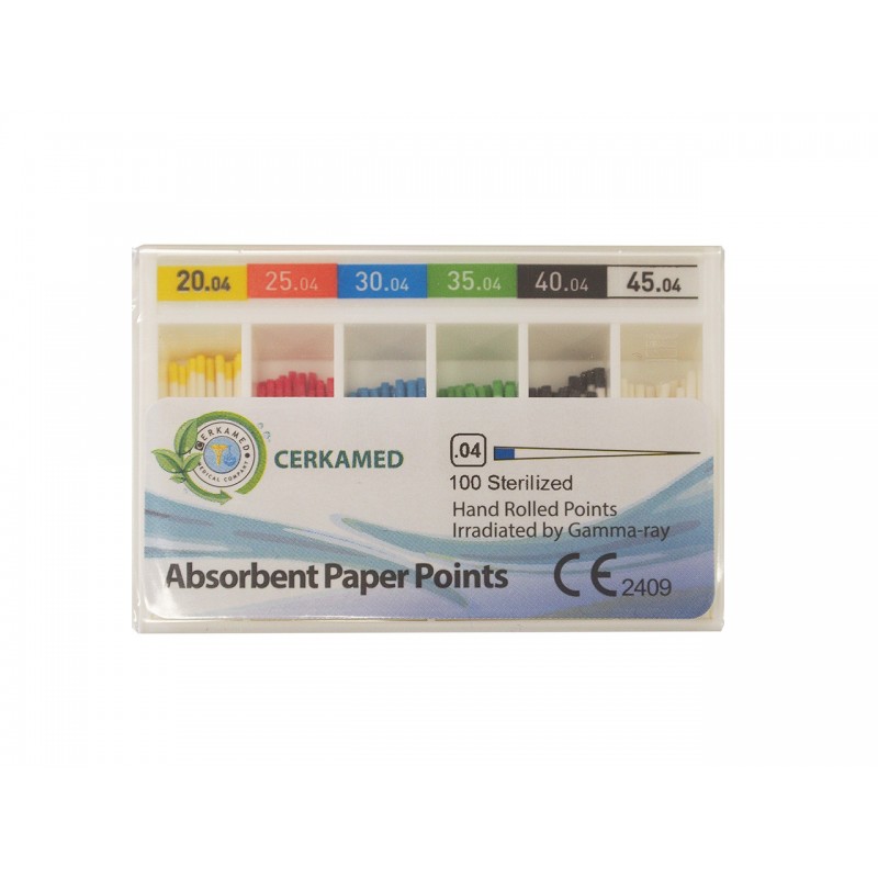 Гутаперчеві штифти CERKAMED, конус 04