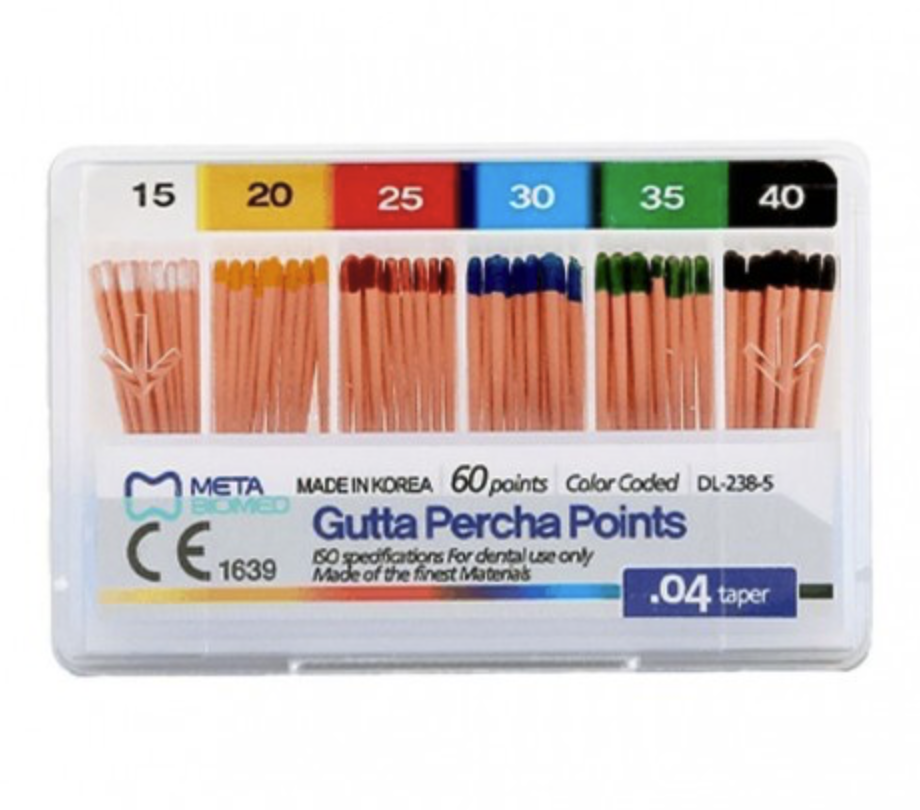 Гутаперчеві штифти МЕТА, конус 04