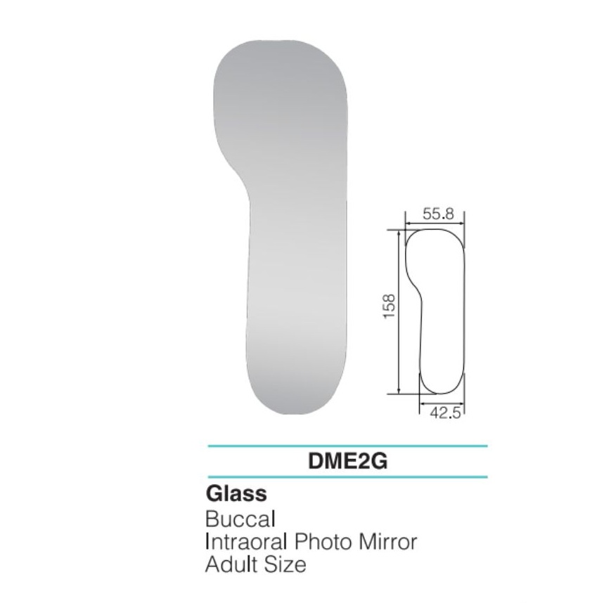 Дзеркало інтраоральне DME2G, скляне, для фотографування. HR- напилення. Occlusal