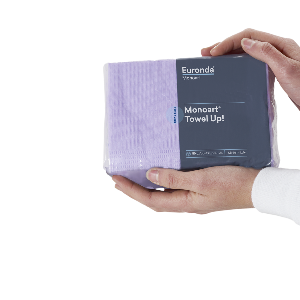 Нагрудники МОНОАРТ (рушник паперовий), ящик 500 шт (Monoart, EURONDA)