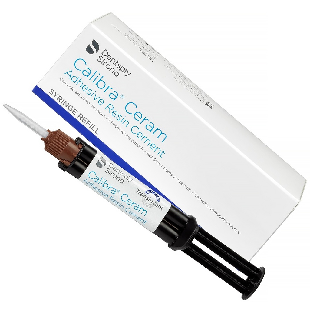 Калібра Цем, Calibra Ceram, адгезивний композитний цемент, 1 шприц 4.5 г, 10 насадок (DENTSPLAY)