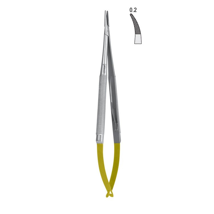 Голкотримач 150мм BM.653.150 Castroviejo зігн. micro ТС