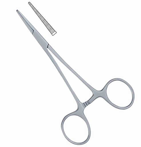 Зажим 125мм (ВН.220.125) Mosquito прям.