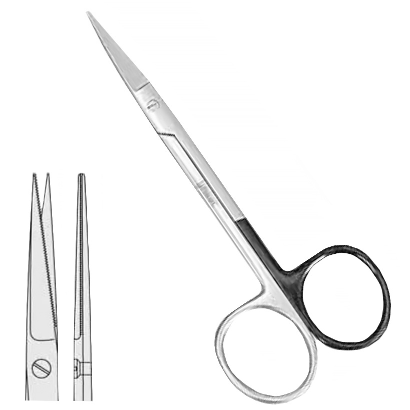 Ножиці 120мм (DS.530.120) прямі з зубцями