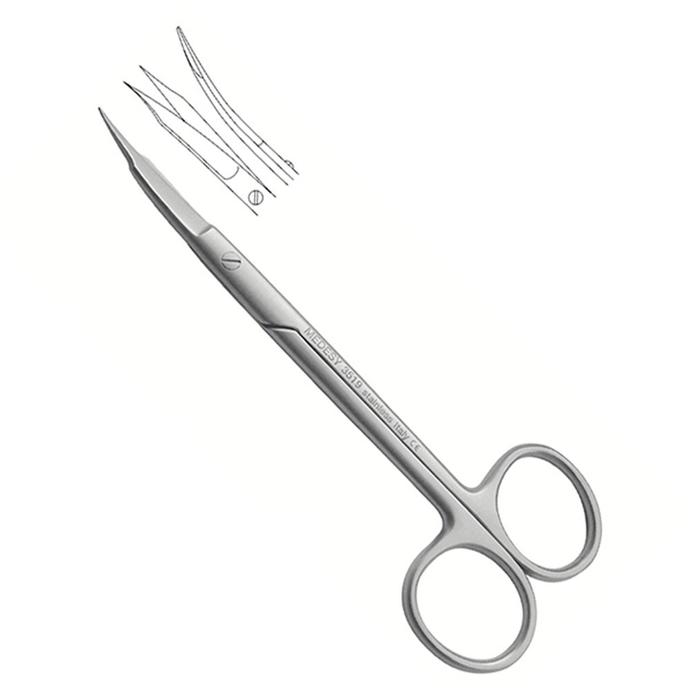 Ножниці Goldman Fox зігнуті 130мм., 3519 (МЕДЕСІ)