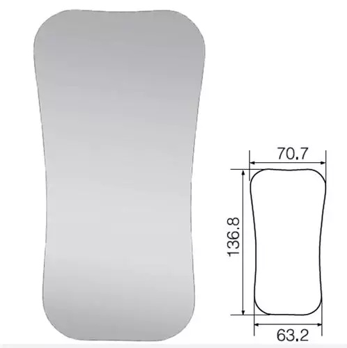 Дзеркало інтраоральне DME3G, скляне, для фотографування. HR- напилення. Occlusal