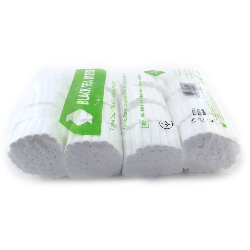 Валики ватні БлекСіМед №2, 1000 шт (BlackSeaMed)