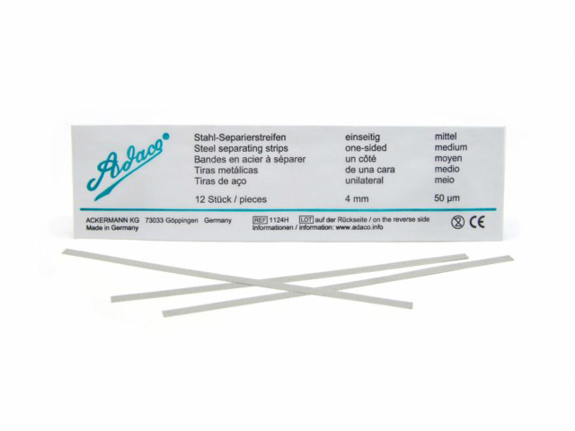 Штрипси металеві односторонні Адако М-50мкм, 12 шт (Adaco)