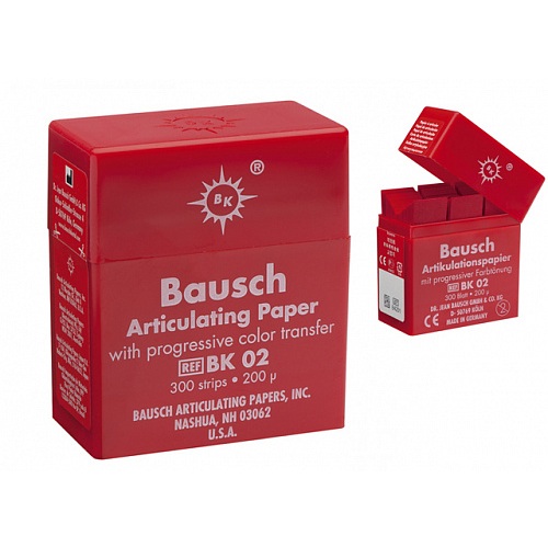[BK02] Артикуляційний папір BK02 червоний, 200 мкм, 300 лист. (Bausch)