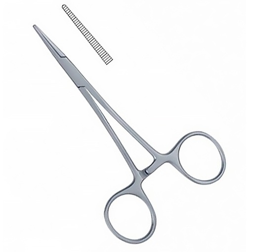 [BH.224.125] Зажим 125 мм (BH.224.125) Mosquito прям.