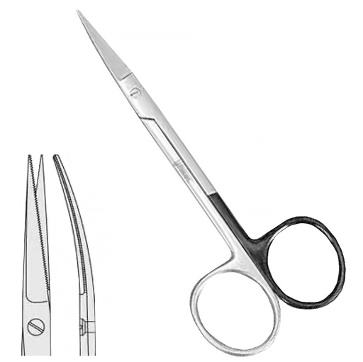 [DS.531.120] Ножиці 120мм (DS.531.120) вигн. з зубцями