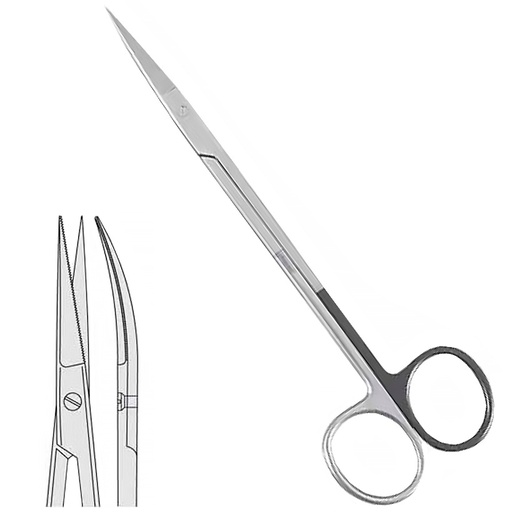 [BS.431.160] Ножиці 160мм (BS.431.160) вигнуті з зубцями