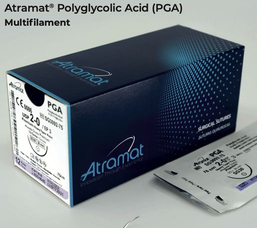 Полігліколід (ПГА) Атрамат 75 см (Polyglycolic Acid PGA Multifilament Atramat)