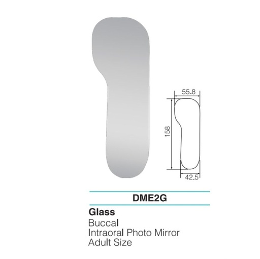 [DME2G] Дзеркало інтраоральне DME2G, скляне, для фотографування. HR- напилення. Occlusal