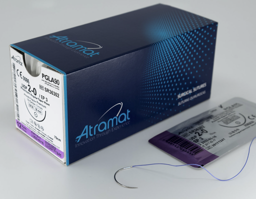 [PE19306-B] Поліглактін ПГЛА90 Атрамат 70 см (Polyglactin PGLA Atramat)