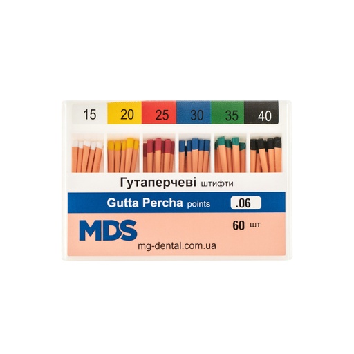 Гутаперчеві штифти MDS, конус 06