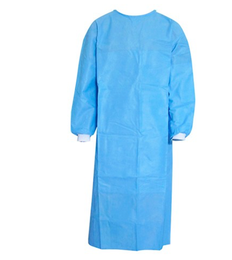 Халат одноразовий на зав'язках з трикотаж манжетами