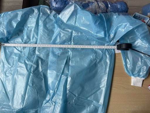 Халат одноразовий на завʼязках ламінований